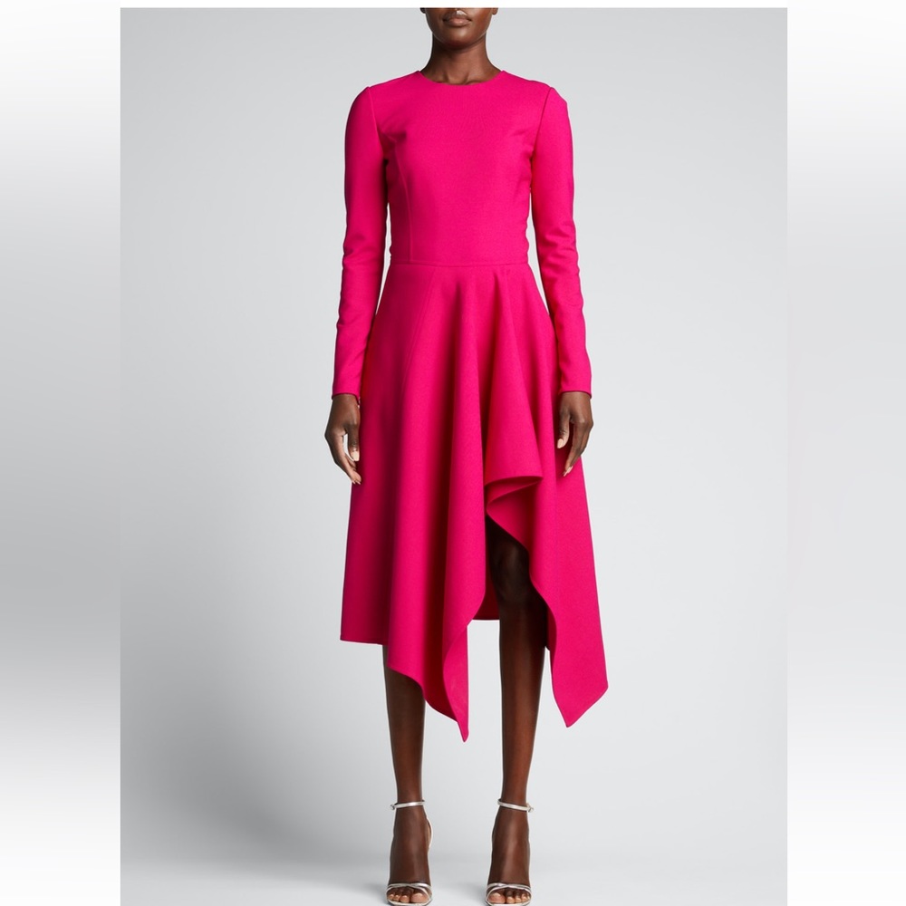 🩷🩷💖💖 Gorgeous Asymmetrical Fuchsia Dress by Oscar De La Renta 💖💖🩷🩷